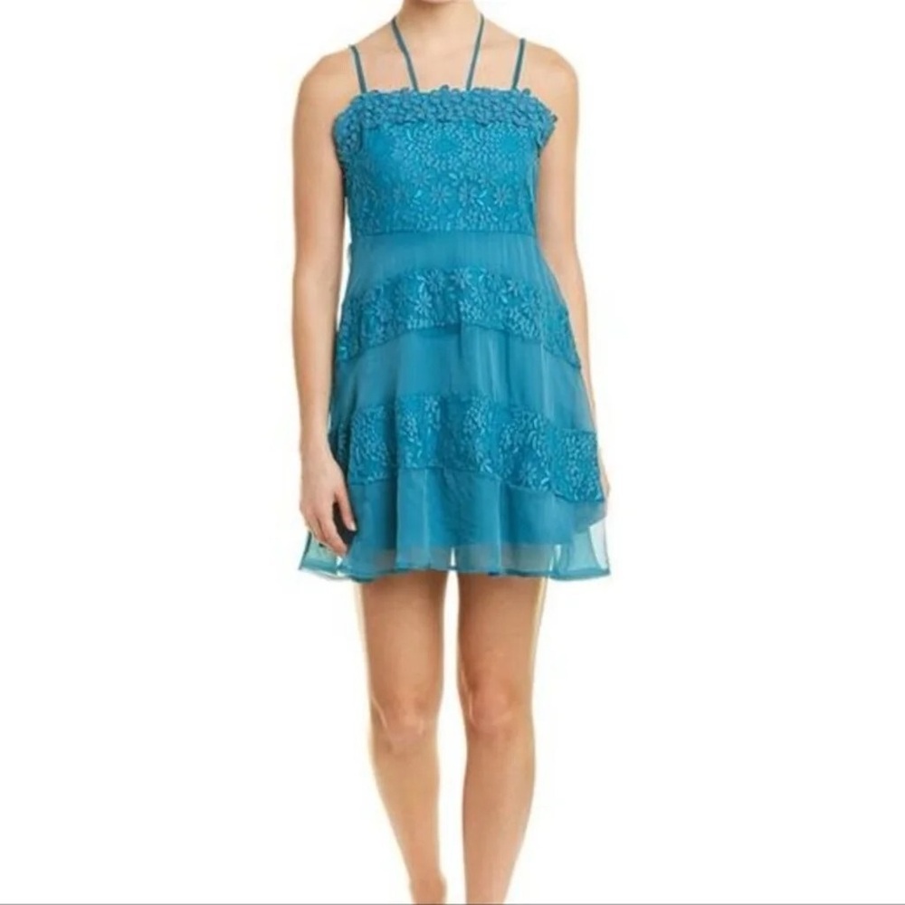 Foxiedox Teal Lace Dress